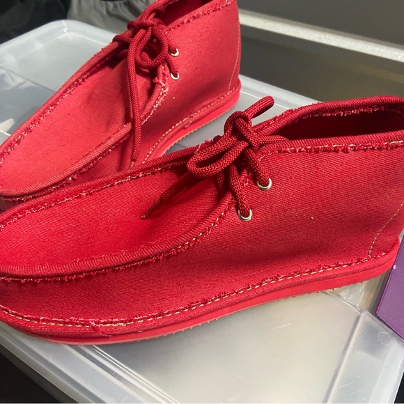 Trooper America Red Denim Chukka Booties Sz 13 - Picture 4 of 6